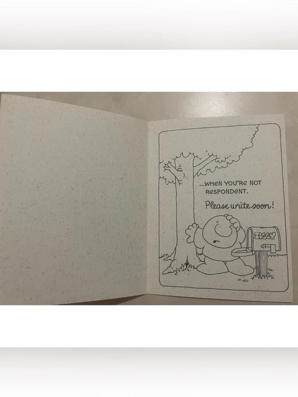 Vintage 1986 Ziggy Greeting Card